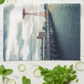 Linge De Cuisine Panorama sur la plage de Coney Island (Plié)