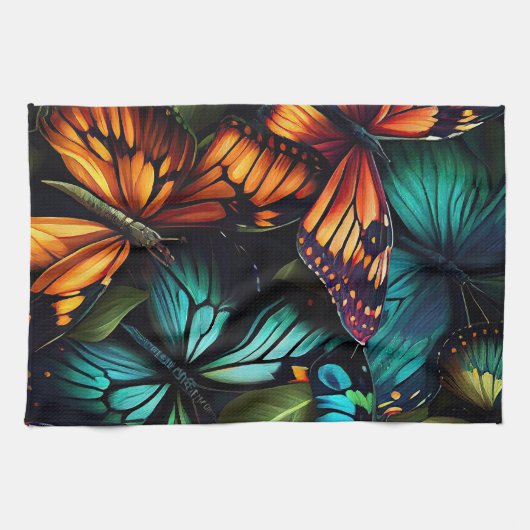 Linge De Cuisine Paños de cocina Burst–Butterflies in Motion (Horizontal)