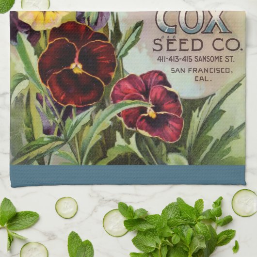 Linge De Cuisine Pansies (Plié)