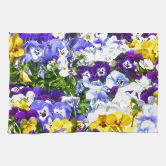 Linge De Cuisine Pansies (Horizontal)
