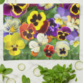Linge De Cuisine Pansies et papillons (Plié)