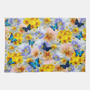 Linge De Cuisine Pansies Et Papillons