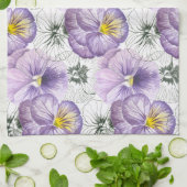 Linge De Cuisine Pansy motif (Plié)