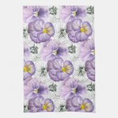 Linge De Cuisine Pansy motif (Vertical)