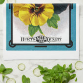Linge De Cuisine Pansy Seed Packet Étiquette (Plié)