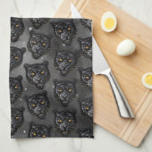Linge De Cuisine Panthère noire (Quart Plié)
