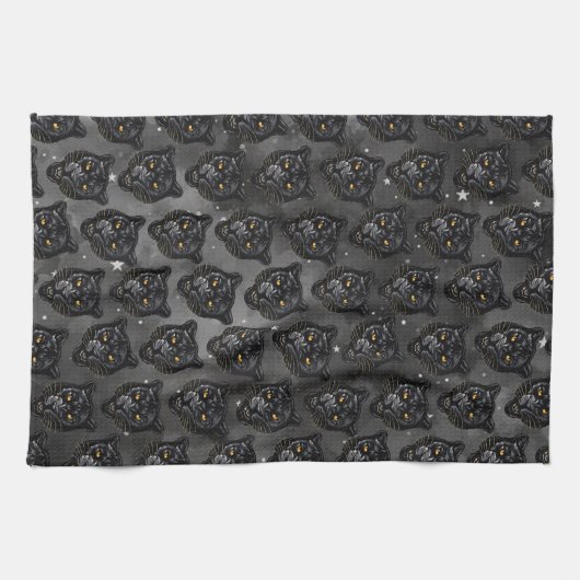 Linge De Cuisine Panthère noire (Horizontal)
