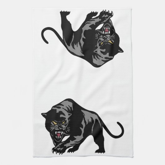 Linge De Cuisine Panthère noire (Vertical)