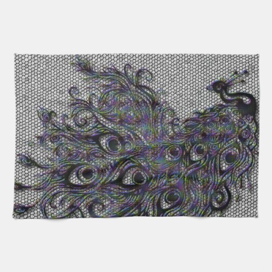 Linge De Cuisine Paon (Horizontal)