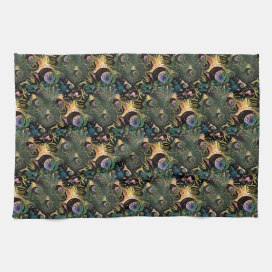 Linge De Cuisine Paon (Horizontal)
