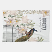 Linge De Cuisine Paon élégant de lis (Horizontal)