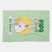 Linge De Cuisine Papa Clause Chef Personnalisé Photo et Nom Cadeau (Horizontal)
