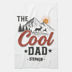 Linge De Cuisine Papa Cool - Rustic Mountain et Deer Design