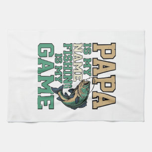 Linge De Cuisine Papa la pêche est mon jeu conception de chemise vi