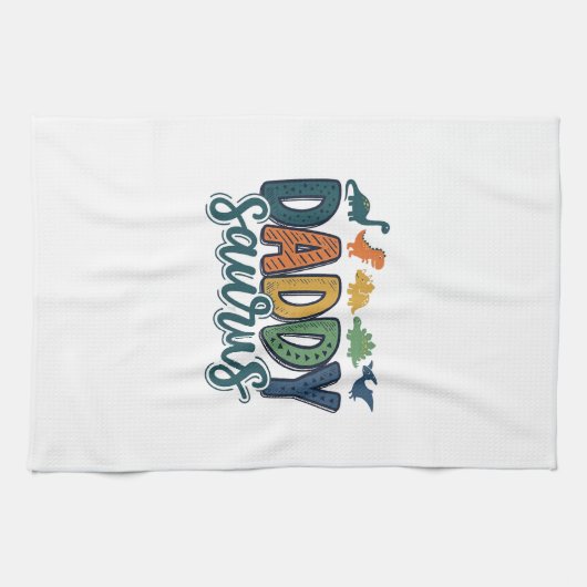 Linge De Cuisine Papa Saurus Mignon Dinosaure Papa Conception de Ve (Horizontal)