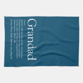 Linge De Cuisine Papi Papy Grand-père Définition Moderne Bleu (Horizontal)