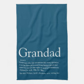 Linge De Cuisine Papi Papy Grand-père Définition Moderne Bleu (Vertical)