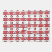 Linge De Cuisine Papier blanc rouge italien à nappes (Horizontal)