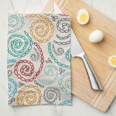 Linge De Cuisine Papier fripé par fantaisie de broderie (Quart Plié)