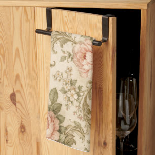 Linge De Cuisine Papier peint à motif floral vintage