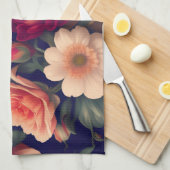 Linge De Cuisine Papier peint à motifs floraux (Quart Plié)