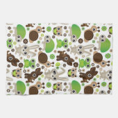Linge De Cuisine papier peint d'animal de lapin de tortue de cerfs (Horizontal)