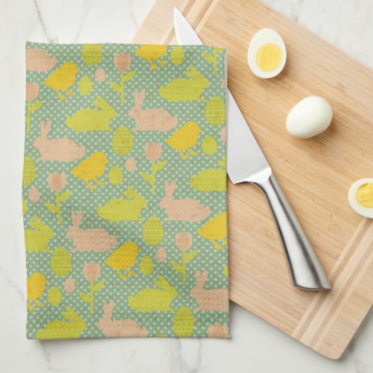 Linge De Cuisine Papier peint de Pâques (Quart Plié)