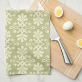 Linge De Cuisine Papier peint floral de damassé (Quart Plié)