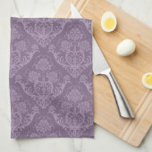 Linge De Cuisine Papier peint floral pourpre (Quart Plié)