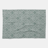 Linge De Cuisine Papier peint floral vert (Horizontal)