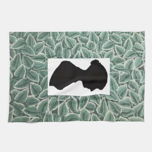 Linge De Cuisine Papier peint silhouette de Jane Austen sur feuille