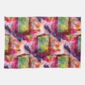 Linge De Cuisine Papier peint vert et rouge abstrait (Horizontal)