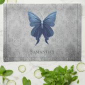 Linge De Cuisine Papillon à bijoux bleu (Plié)