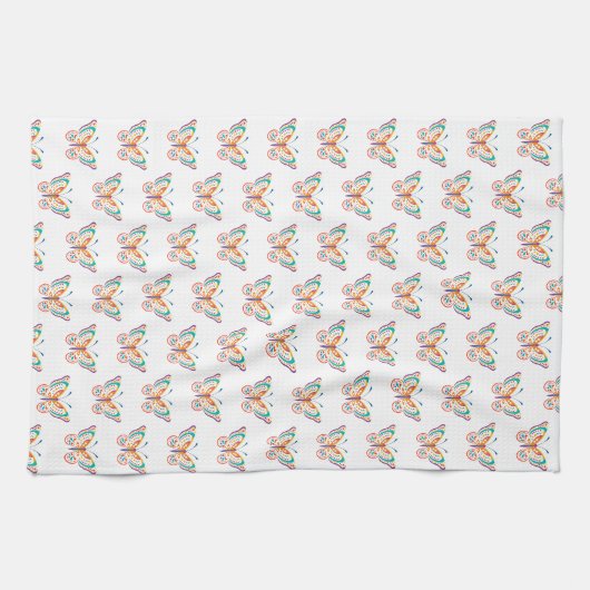 Linge De Cuisine Papillon amusant (Horizontal)