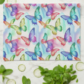 Linge De Cuisine Papillon Aquarelle (Plié)