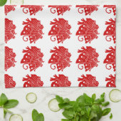 Linge De Cuisine Papillon asiatique Japonais Conception Kamon (Plié)