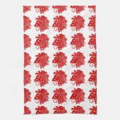 Linge De Cuisine Papillon asiatique Japonais Conception Kamon (Vertical)