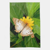 Linge De Cuisine papillon blanc jaune moth (Vertical)