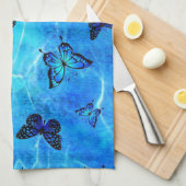 Linge De Cuisine Papillon bleu (Quart Plié)
