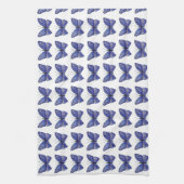 Linge De Cuisine Papillon bleu Aquarelle Tea Towa (Vertical)