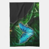 Linge De Cuisine Papillon bleu Morpho électrique fractal (Vertical)