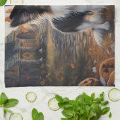 Linge De Cuisine Papillon Citrouille Halloween effroi (Plié)