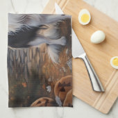 Linge De Cuisine Papillon Citrouille Halloween effroi (Quart Plié)