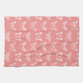 Linge De Cuisine Papillon, Corail profond rose (Horizontal)