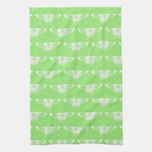 Linge De Cuisine Papillon déco stylisé - vert citron