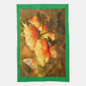 Linge De Cuisine Papillon Et Fleurs (Vertical)