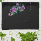 Linge De Cuisine papillon et fleurs florales ailes papillons yout (Plié)