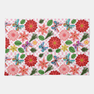 Linge De Cuisine Papillon Floral Moderne de Jardin Printanier