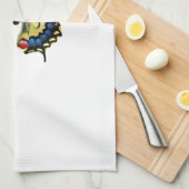 Linge De Cuisine Papillon jaune et noir    (Quart Plié)