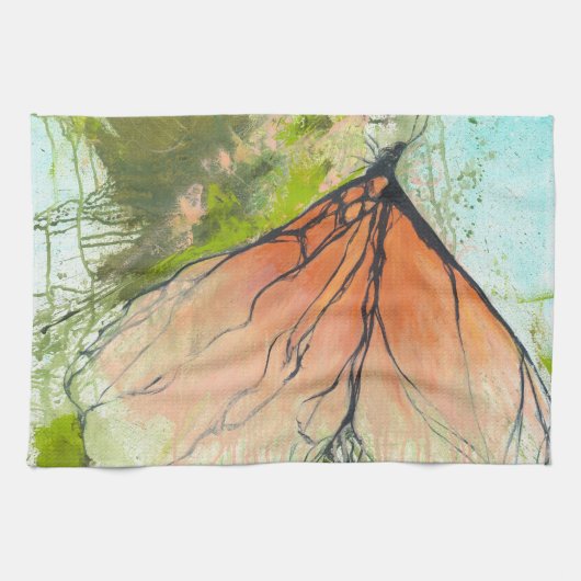 Linge De Cuisine Papillon Monarque Abstrait - Poster (Horizontal)